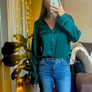 Express Satiny Portofino Blouse